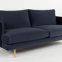 YFP by Wendelbo. 2.5-seater sofa model 056, velour, oak