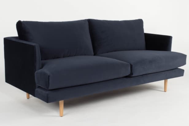 YFP by Wendelbo. 2.5-seater sofa model 056, velour, oak