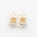 Pair of brilliant earrings in 14 kt gold with Lab Grown diamonds of 2.00 ct. (2)