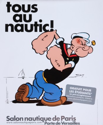 Fransk plakat med Skipper Skræk, Salon nautique de Paris, 2009