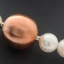 Connection, necklace with freshwater cultured pearls, with interchangeable clasp