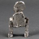 Leif Sylvester Petersen cd. Skulptur betitlet 'Dame på høje hæle', forsølvet tin  Denne vare er sat til omsalg under nyt varenummer 4136424