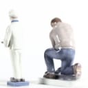 B&G etc. Johannes Hedegaard etc. Pipe Fitter & Mason, figurines, nr. 2432 & 4377, both 1st variety. (2)