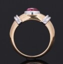 Georg Jensen: Ruby ring of 18 kt. gold. Ringstr. 54.
