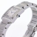Cartier 'Tank Francaise Lady'. Dameur i stål med lys skive