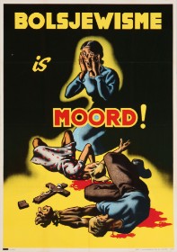 Hollandsk WWII plakat, 'Bolsjewisme is moord!', 1943