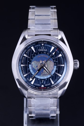 Omega Seamaster Aqua Terra Co‑Axial Master Chronometer GMT Worldtimer, Ø 43 mm