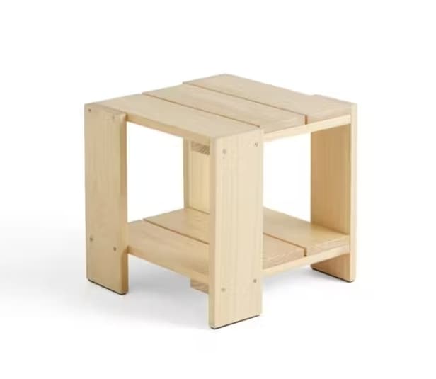 Gerrit Rietveld for HAY. Outdoor side table, L 49.5 cm, Crate Collection. Nature