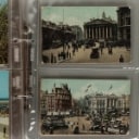 LOT 93. POSTCARDS. Exciting original lot in moving box with several old albums