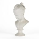 J. F. J Saly. Plaster bust, depicting a young girl with braids in her hair