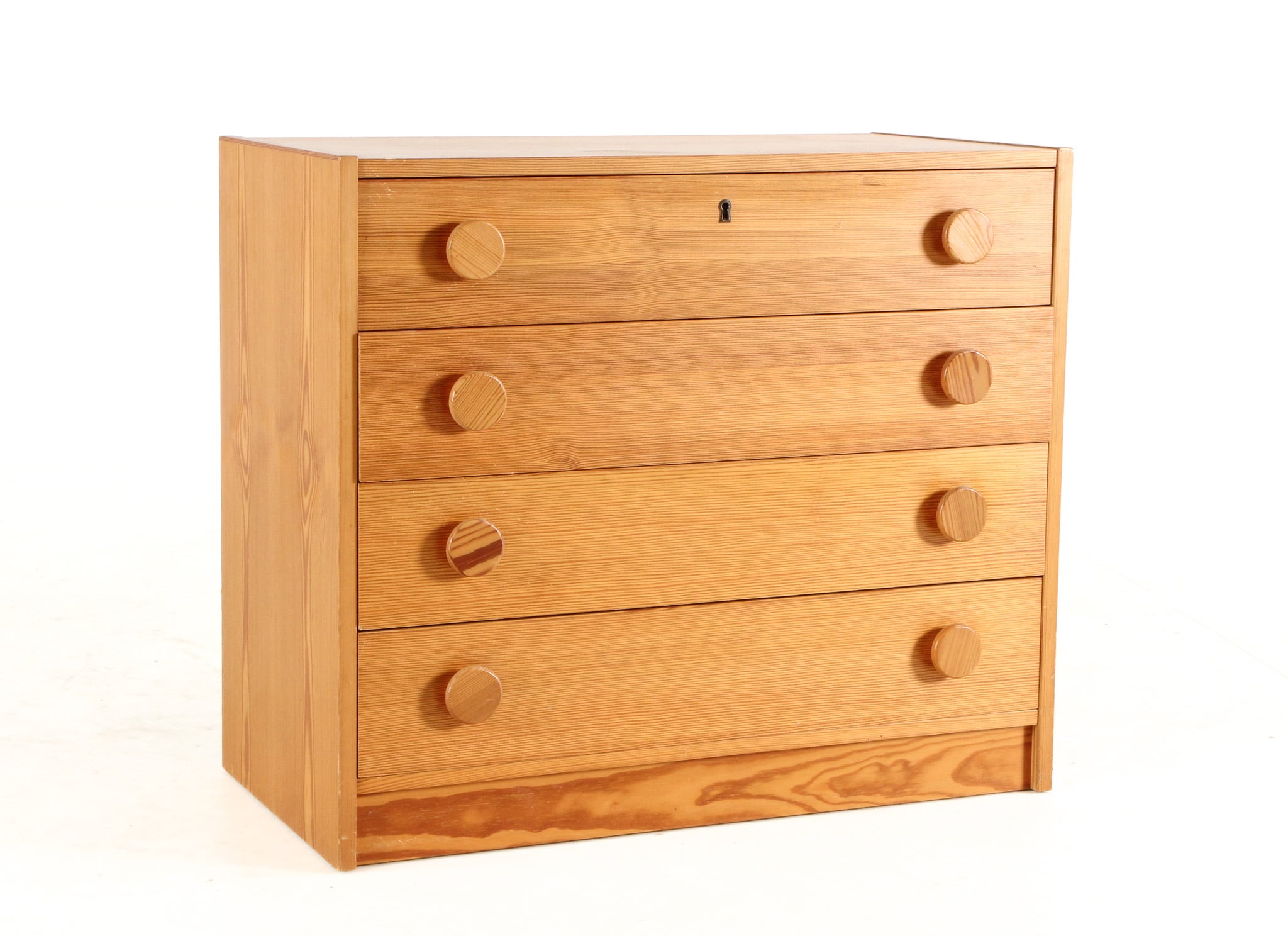 Danish furniture manufacturer. Chest of drawers, Oregon pine, 1970s