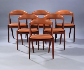 Kai Kristiansen. Et sæt på seks stole af teak, model 31 (6)