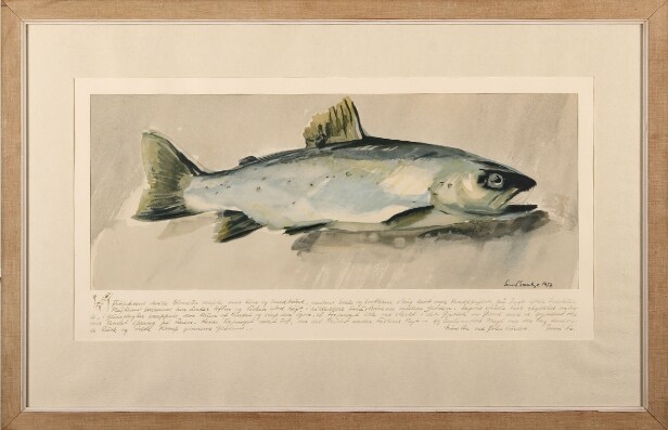 Svend Saabye, litografisk tryk, fisk (2)