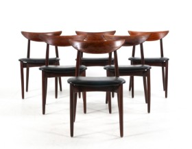 Harry Østergaard. Six dining chairs, rosewood, model 58 (6)