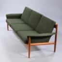 Grete Jalk for France & Son. Detached three-person. sofa in teak wood