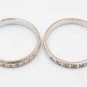 To diamant ring udført i 14 kt hvidguld (2)