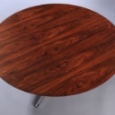 Arne Jacobsen. Circular coffee table with veneered rosewood top, Ø 110 cm