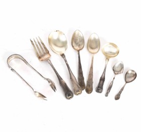 Collection of silver cutlery. (8)