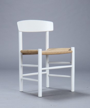 Børge Mogensen. Folkestolen. Spisestole, model J39, hvid