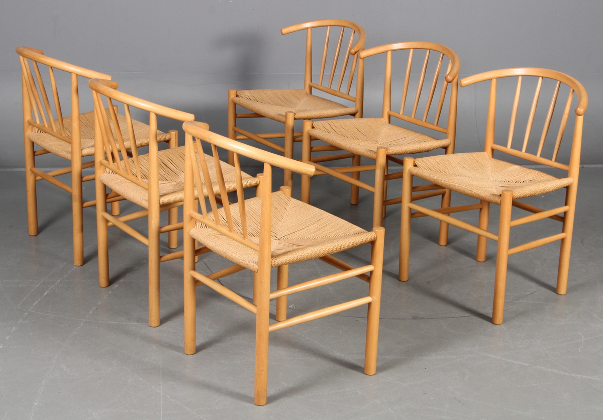 alder Prøve hver Erik Ole Jørgensen. Sæt på seks stole, model J 151 (6) | Barnebys