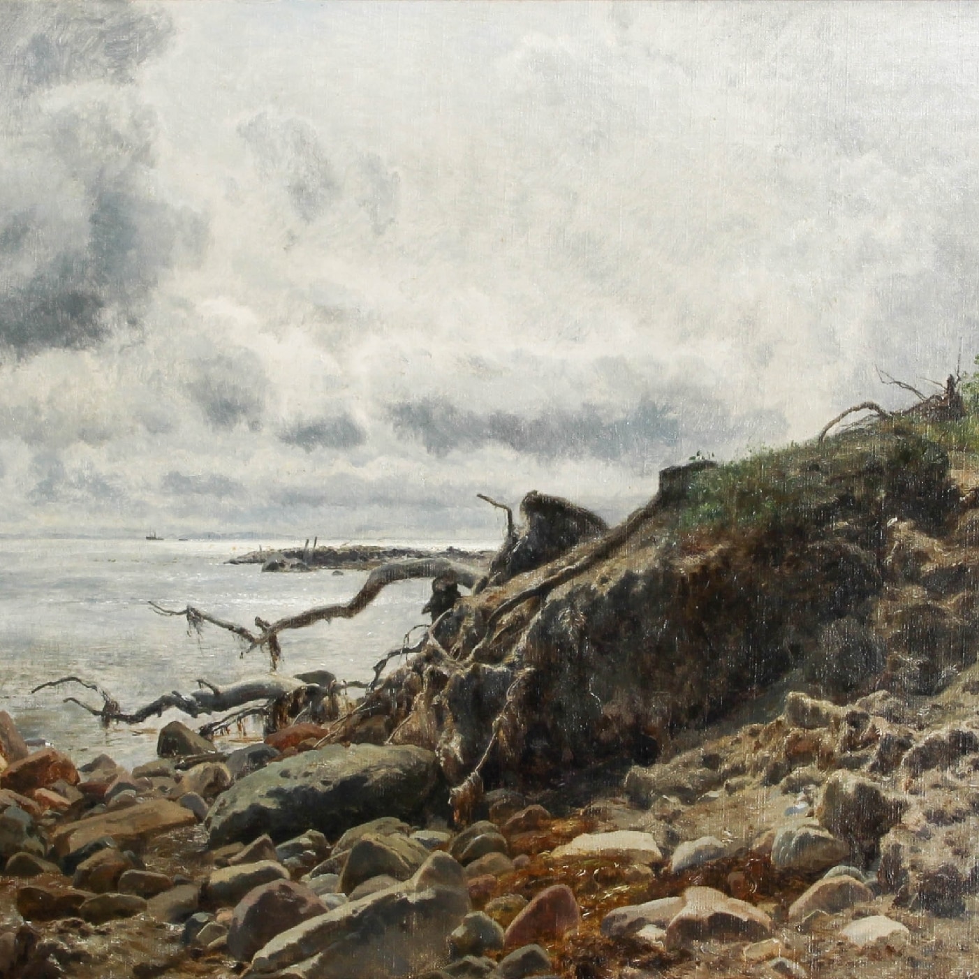 Janus la Cour. Fløjstrup Beach after rain | Lauritz.com