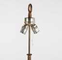 Fransk håndlavet standerlampe fra 50'erne af forgyldt jern