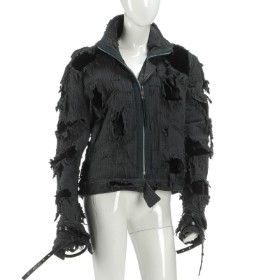 7126 - Frederik Thrane for Kopenhagen Fur. Short jacket with mink applications. size 36