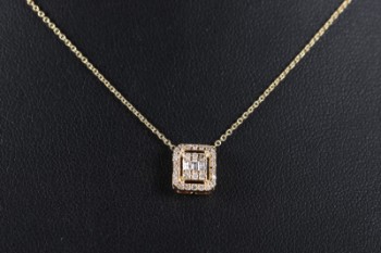 Diamant halskæde af 14 kt guld, 0.23 ct