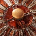 Poliarte. Large circular wall/ceiling lamp made of Murano glass from the 60s