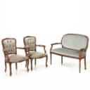 Sofabænk og et par armstole, 1900-tallet. (3)