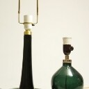 Holmegaard og Hadeland, to bordlamper i glass, 1960/70-tallet (2)
