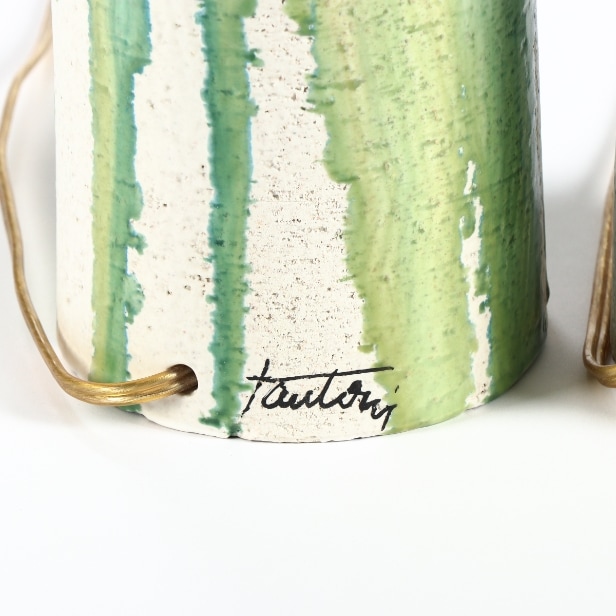 Marcello Fantoni. Pair of table lamps in glazed stoneware. 2nd half of the 20th century. (2)