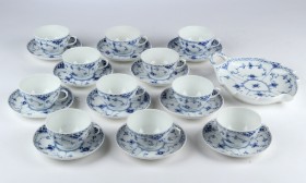 Royal Copenhagen, 'Musselmalet, halvblonde', testel af porcelæn (23)