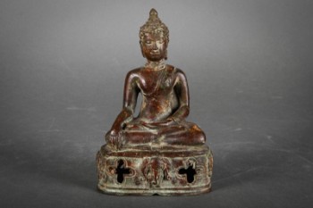 Thailandsk buddhafigur af bronze