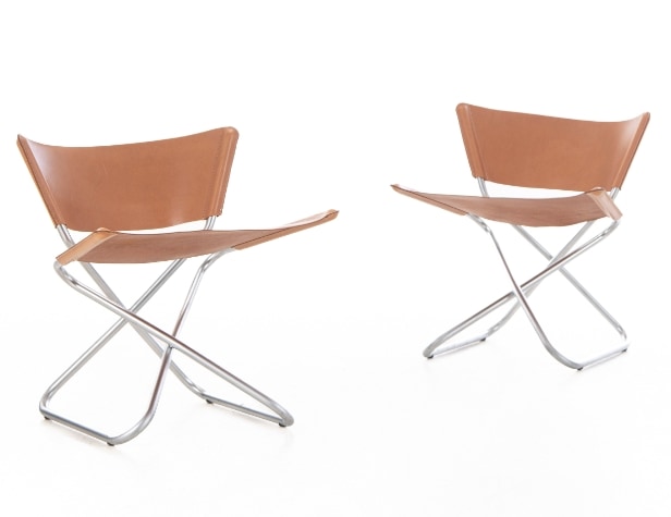 Erik Magnussen. 'Zdown'. Pair of armchairs, full grain leather (2)