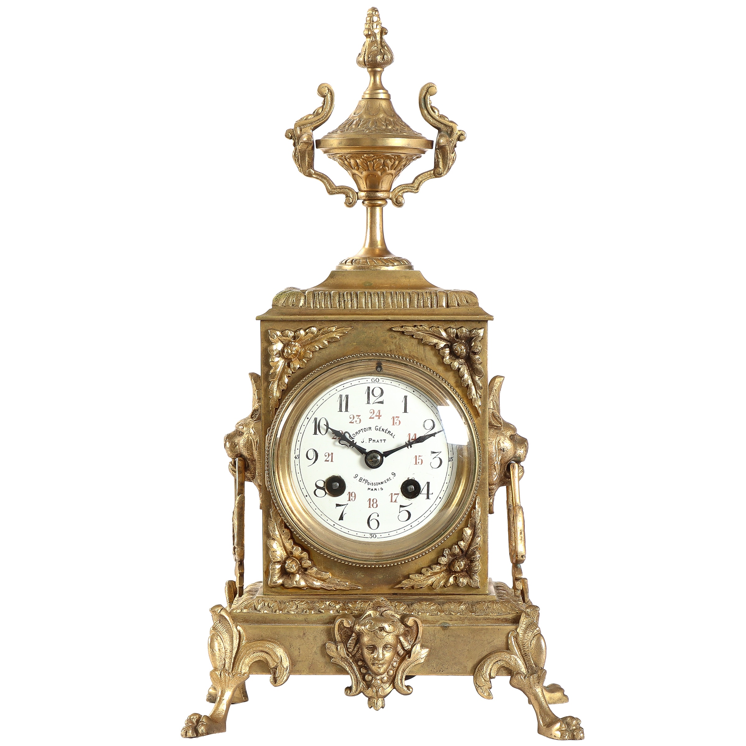 French bronze mantel clock, 19th/20th century | Lauritz.com