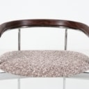 Kensaku Oshiro for dk3. Three armchairs, model Baia Counter Chair, Walnut / Chrome (3)