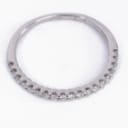 Smal halvalliance brillantring af 18 kt. hvidguld