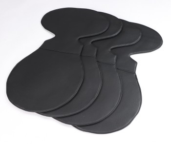 Fire læderovertræk til stole model 3101 (myren), sort (4)