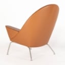 H. J. Wegner. Armchair and stool, model Oculus (2)