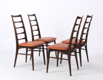 Niels Koefoed. Sæt på fire stole. model Lis af massiv egetræ (4)