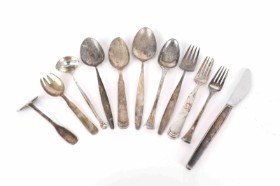 Georg Jensen and Hans Hansen: Various pieces of cutlery (11)