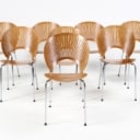 Nanna Ditzel for Fredericia Furniture. Sæt på otte 'Trinidad' stole, model 3298 (8)