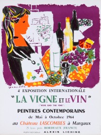 Emilio Grau Sala. Fransk plakat, 'La vigne et le vin', 1964