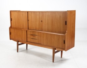 Danish furniture manufacturer. High sideboard, teak wood