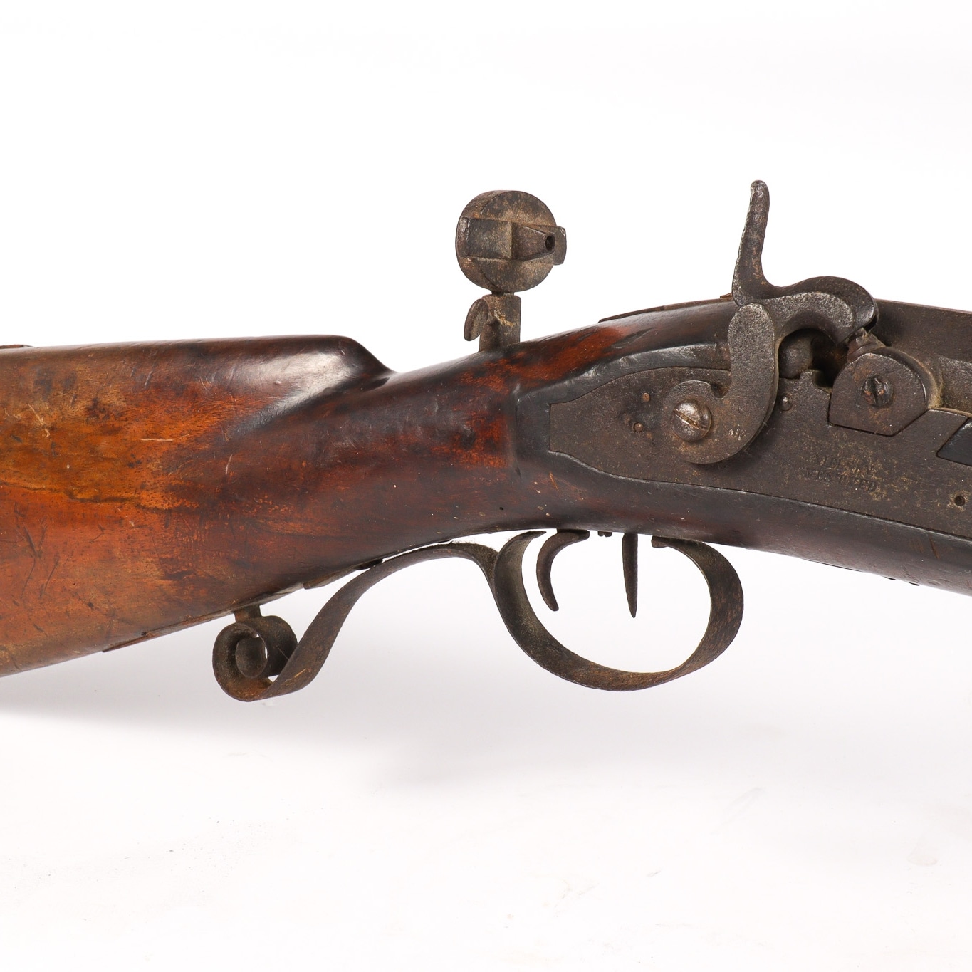 Nielsen, Næstved. Large bird shooting rifle for percussion, mid-19th ...