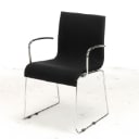 Nineteen armchairs with chromed metal frames (19)