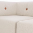 Nomad Dot modulsofa betrukket med boucle med cognac knapper - Hvid (4)