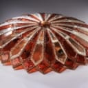 Poliarte. Large circular wall/ceiling lamp made of Murano glass from the 60s