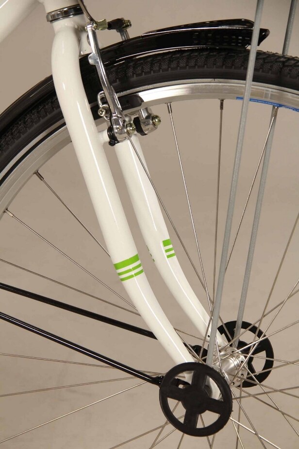 ECO2. Hvid unisex cykel. Model 'Retro'